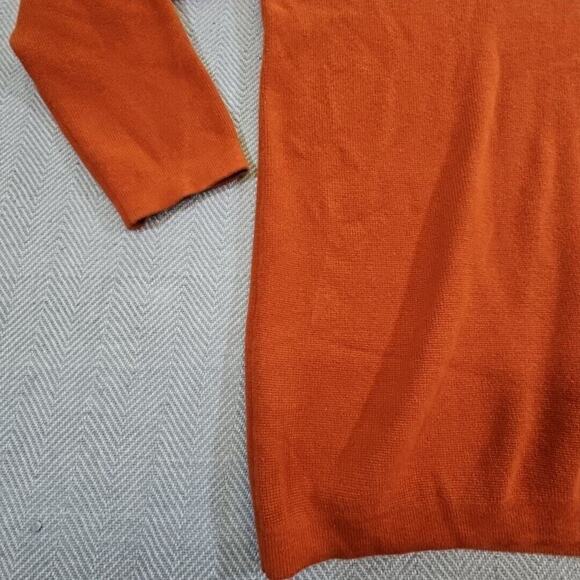 Nassau Bay Sweater Men's XXL Orange with Blue Stripes Long Sleeve Quiet Luxury - Picture 7 of 14